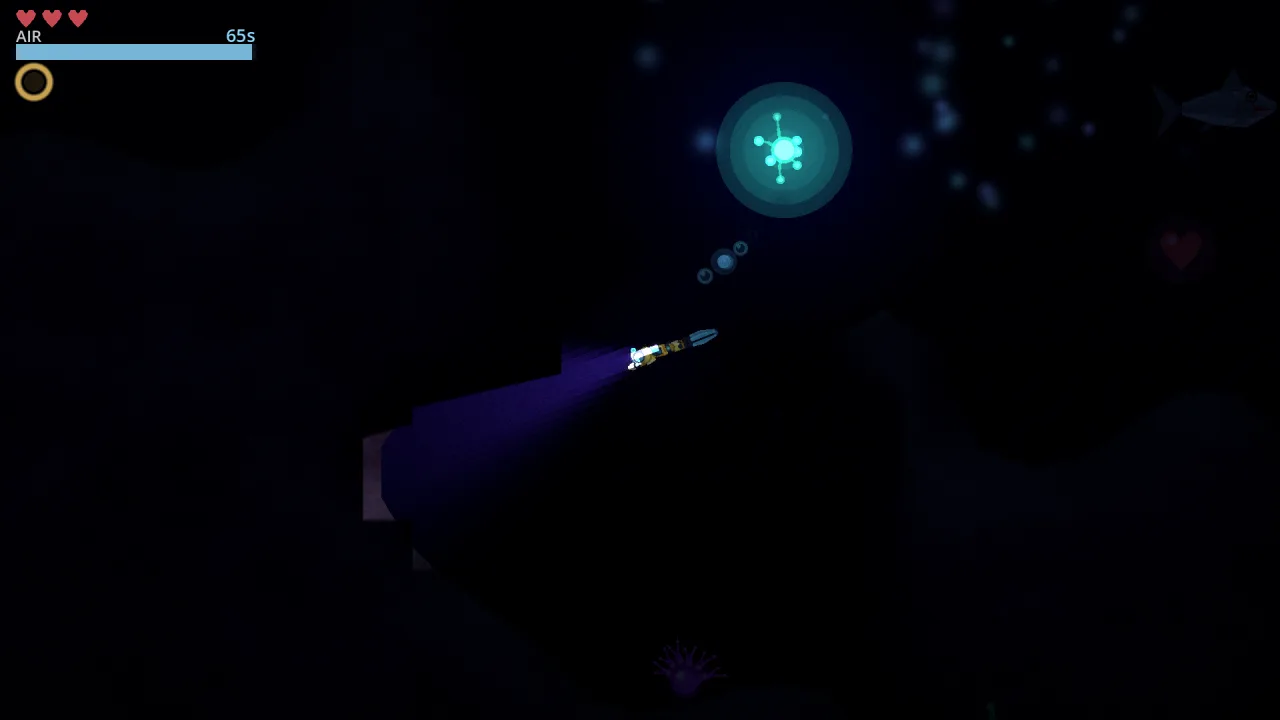 Kyle Coral gameplay — the near-black depths of the Abyss.